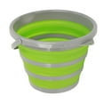 thumbnail image 4 of Collapsible Bucket, Portable Handle Folding Collapsible Bucket Silicone Plastic Material  For Camping Green Large, 4 of 8