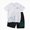 #01 White, variant on Toddler Kids Boy Clothes Boys Athletic Shorts Set Dot Print Logo Short Sleeve T-Shirt and Matching Shorts Sports Tracksuit