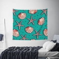 thumbnail image 4 of Daiia Starfish and Shell Pattern Tapestry 60x51 Inches Wall Hanging Tapestry Artistic Wall Hanging Bedroom Wall Decor Living Room Tapestry Dorm Room Decor, 4 of 9