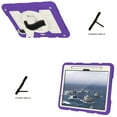 thumbnail image 6 of Rugged Case for iPad Air 11 Inch 2024 A2902/A2899/A2900, Heavy Duty Protection Case with Shoulder Strap + Pencil Holder + 360° Rotating Hand Strap + Kickstand 3 In 1 Cover, Purple, 6 of 11
