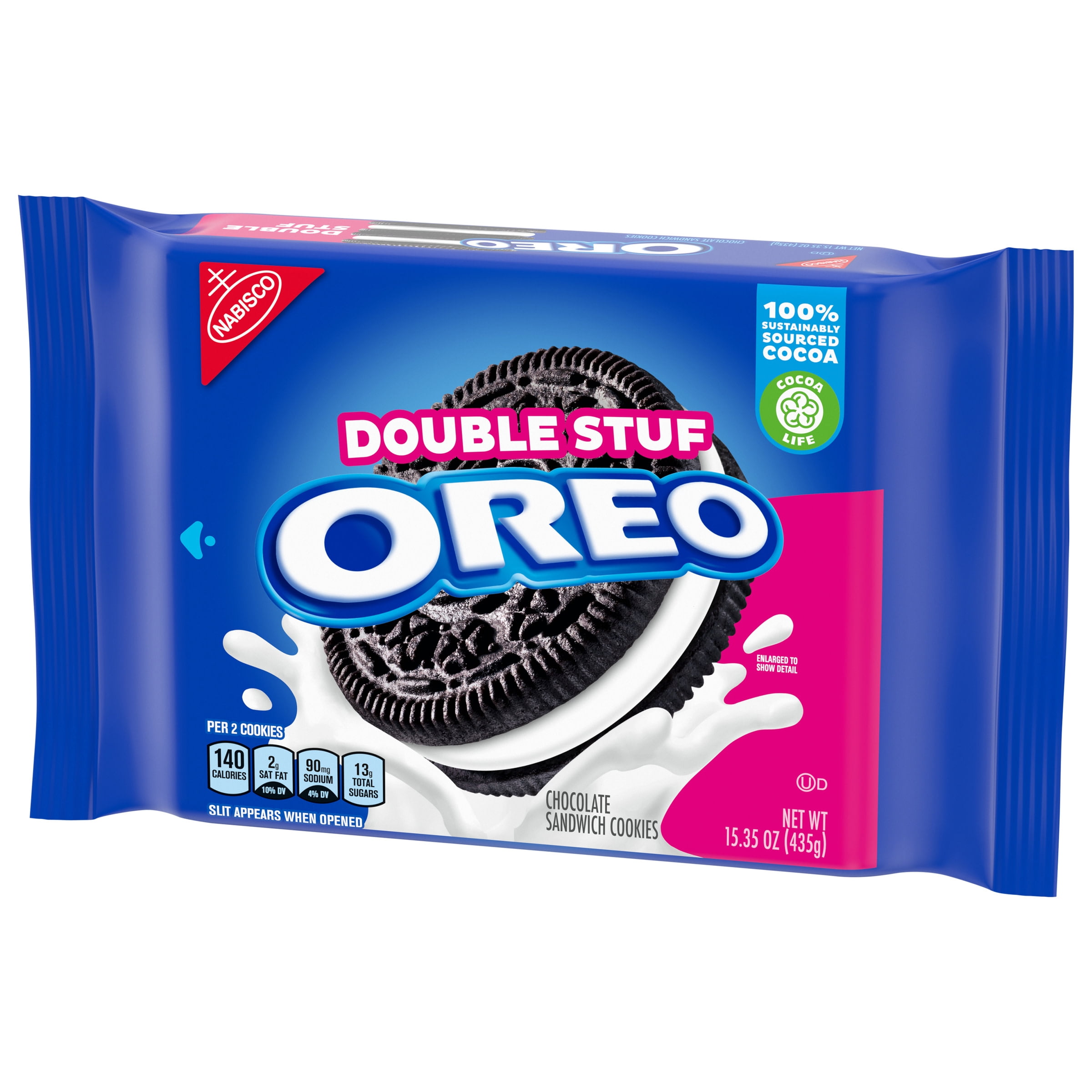 Oreo Double Stuf Chocolate Sandwich Cookies 15 35 Oz Walmart Com