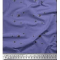 thumbnail image 1 of Soimoi Purple Rayon Crepe Fabric Brush Stroke & Dots Abstract Printed Craft Fabric by the Yard 46 Inch Wide, 1 of 3