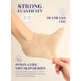 thumbnail image 5 of HUGH UGOLI Women Bamboo No Show Socks | Non Slip Invisible Liner Socks | Soft, Thin & Seamless Low Cut Socks | White / Light Gray / Beige | Shoe Size 6-9 | 12 Pairs, 5 of 7