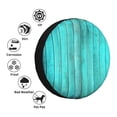 thumbnail image 4 of Fotbe Turquoise Wooden2 Funda de Llanta de Repuesto con Estampado, Engrosada, Ajuste Universal para Jeep, Remolque, RV, SUV, Camión-17 inch, 4 of 6