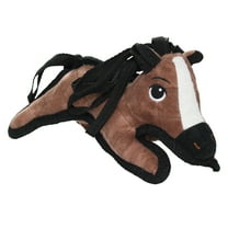 Tuffy Jr Barnyard Pony Durable Plush Squeaky Dog Toy