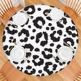 thumbnail image 2 of White and Black Of Leopard Print Round Fitted Tablecloth with Elastic Edge,Dining Table Cover Waterproof,Outdoor Round Tablecloth for Camping,Dining,Indoor and Outdoor, 2 of 7