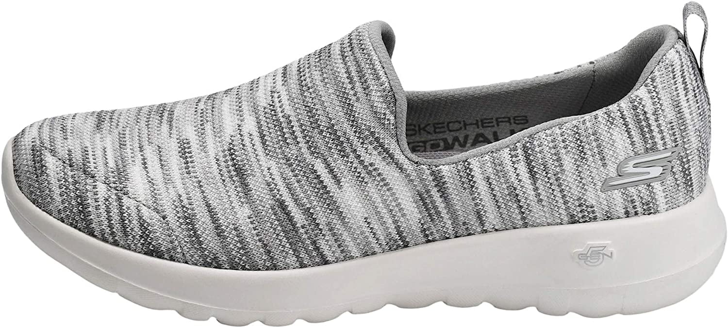 skechers womens gowalk joy predict suede trainers black black