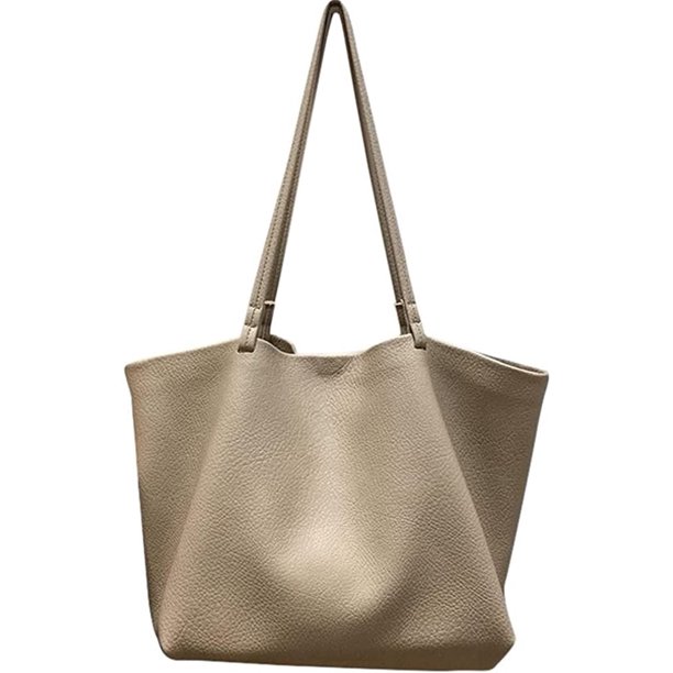 LHSHID Trendy Shoulder Bag for Women PU Leather Large Light Hobo Handbag Top Handle Tote Bag