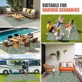 thumbnail image 3 of Sage Green Boho Outdoor Rug for Patio/Deck/Porch, Non-Slip Large Area Rug 5 x 7 Ft, Modern Minimalist Feminine Face Lines Indoor Outdoor Rugs Washable Area Rugs, Reversible Camping Rug Carpet Runner, 3 of 8