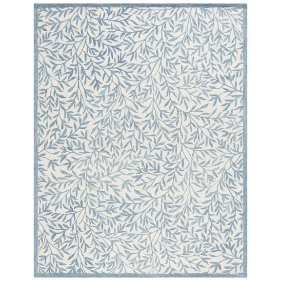 SAFAVIEH Jardin Zahara Floral Area Rug, Ivory/Blue, 8' x 10'