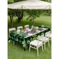 thumbnail image 3 of Outdoor Tablecloth with Umbrella Hole and Zipper, St. Patrick's Day Rectangle Table Cloth 60x102 Inch Waterproof Tablecloth, Spring Green Truck Clovers Flowers Plaid Picnic Table Cover for Patio, 3 of 7