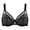 Black, variant on Sports Jelly Bras for Women Plus Size Full Coverage Underwired Non Padded Minimiser Lace Underwear Strapless Bra