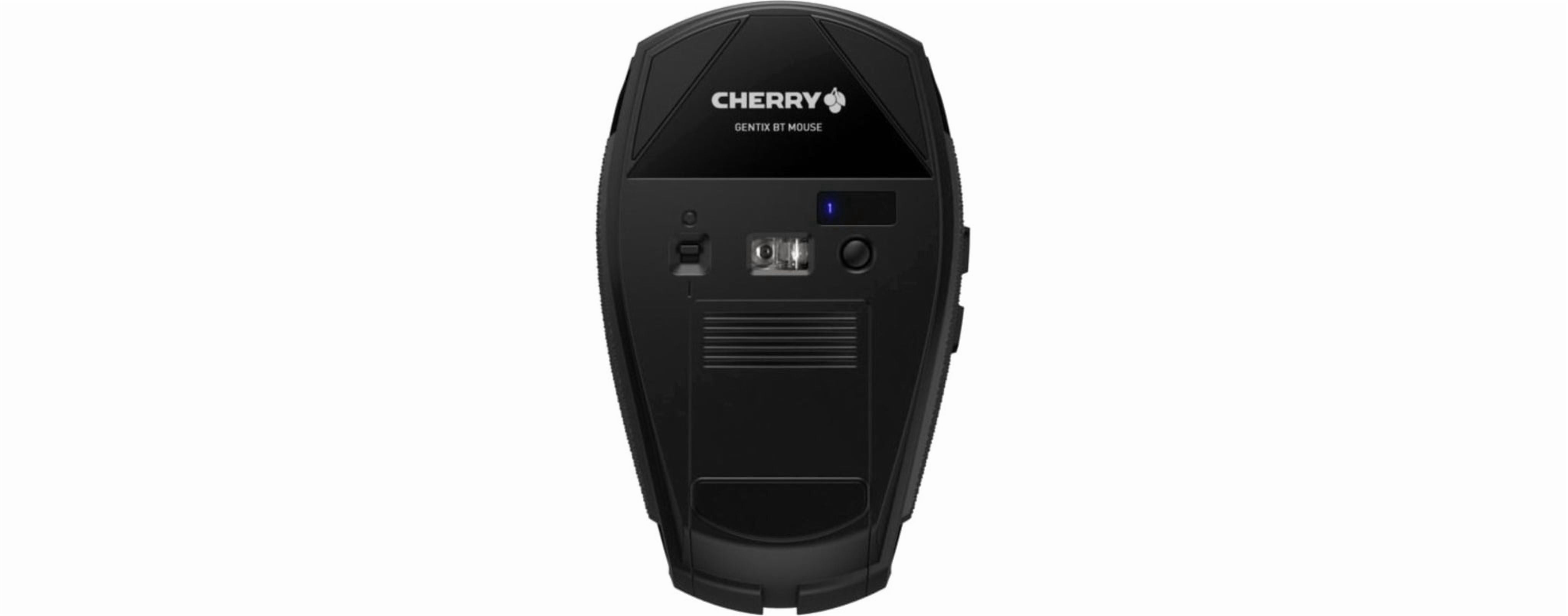 Cherry GENTIX BT Wireless Bluetooth Mouse, Multi-Device Function for up to 3 Devices, Switchable Resolution (1K/2K DPI), 7 Buttons and Scroll Wheel, Battery Operated (Black)