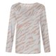 thumbnail image 4 of Camiseta informal con cuello redondo y mangas 3/4 de longitud media estampada a la moda para mujer Pompotops gfhjh16593, 4 of 5