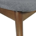 thumbnail image 4 of GDF Studio Danmore Mid Century Modern Fabric Upholstered Dining Chairs, Set of 2, Walnut and Charcoal, 4 of 8