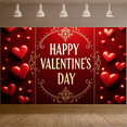thumbnail image 6 of Valentine's Day Decorations Romantic Heart Balloons Backdrop Banner Photography Props Love Celebration Party Supplies Background Decorations, 6 of 8