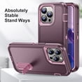 thumbnail image 3 of for iPhone 15 Pro Case, iPhone 15 Pro Phone Case with Built in Kickstand, Shockproof/Dustproof/Drop Proof Heavy Duty Military-Grade Rugged Protective Cover for iPhone 15 Pro,Purple,For iPhone 15 Pro, 3 of 9