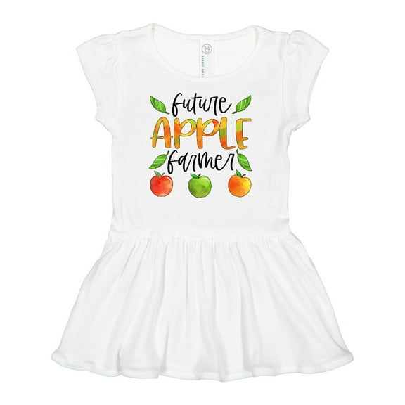 Inktastic Future Apple Farmer- Apples and Leaves Girls Baby Dress