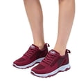 thumbnail image 3 of EKVAHL Women's Orthopedic Walking Sneakers, Stretch Knit Tennis Shoes, Non‑Slip Arch Support Fitness Shoes for Casual Outdoor Workout Red, 3 of 4