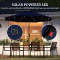 thumbnail image 4 of Outsunny 9ft Solar Patio Umbrella with LED Lights Tilt Canopy, Navy Blue, 4 of 10
