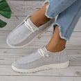 thumbnail image 6 of Women's Casual Canvas Shoes Flat Low Top Leopard Print Shoes Slip On Lace Up Round Toe Shoes, 6 of 9