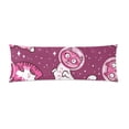 thumbnail image 2 of ABPHOTO Pink Cats Body Pillowcase Pillow Cover Pillow Protector Two Sides Printing 20x60 inch, 2 of 2
