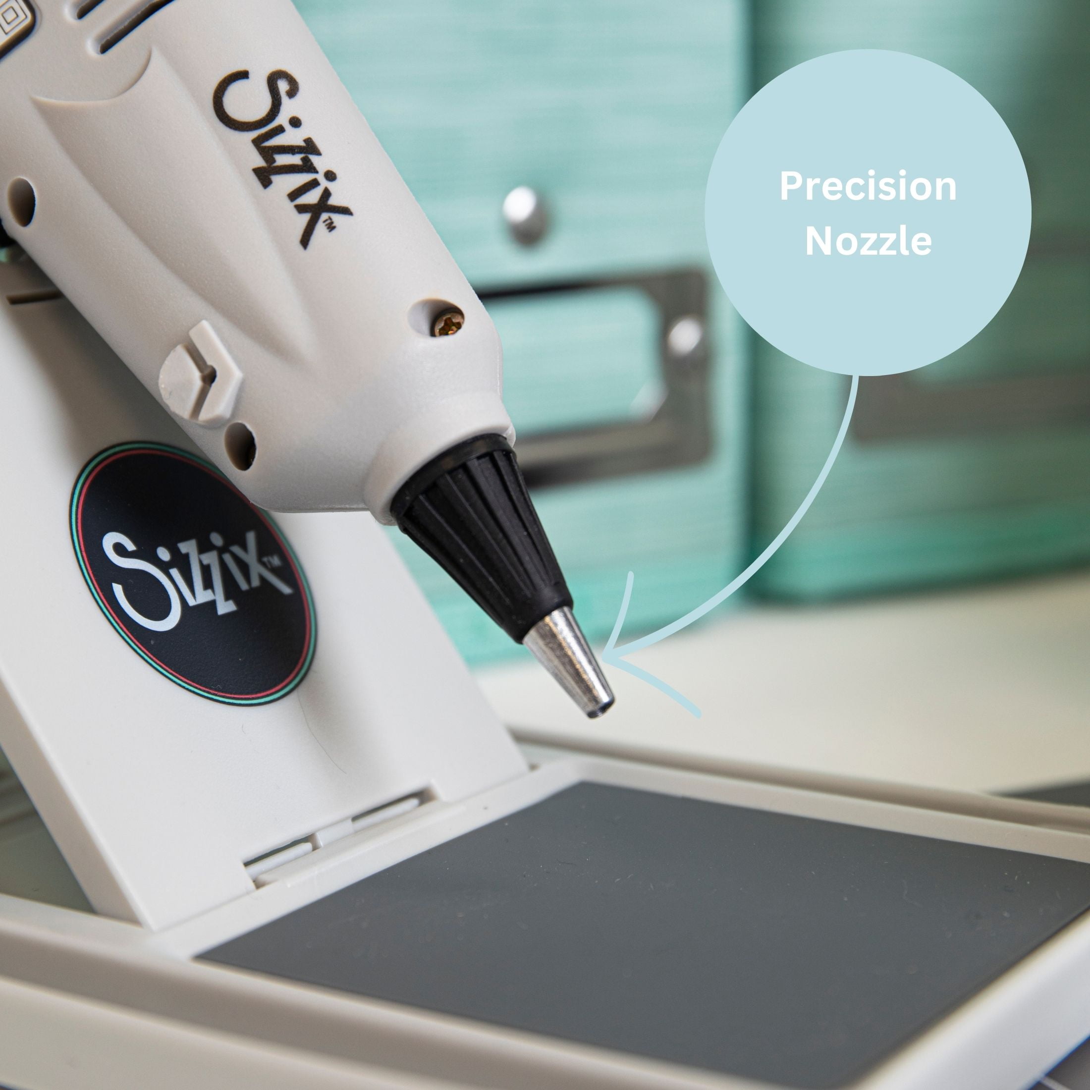 Sizzix Glue Gun with Precision Nozzle for Crafting and DIY Projects