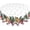 Green Red, variant on Xmas Round Tablecloth 60 Inch Water-Resistant Washable Fabric Reusable Red Winter Gingerbread Snowman Snow House Table Cover for Decoration Indoor Outdoor Dining