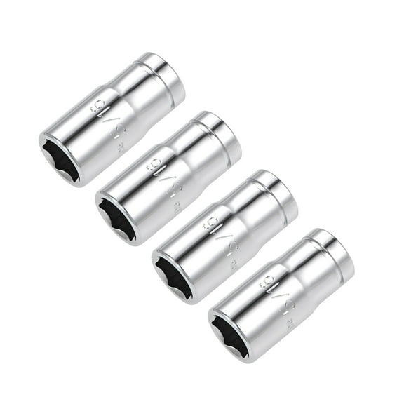 1/4 Inch Drive 6 Point Shallow Socket 5/16 Inch Cr-V Steel 4pcs