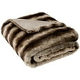 thumbnail image 2 of Safavieh Coco Striped Faux Fur Throw, 2 of 2