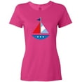 thumbnail image 3 of Inktastic Personalized Sailboat Women's T-Shirt, 3 of 5