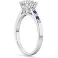 thumbnail image 3 of Zion Jewels 2.00Ct Round Cut Diamond & Sapphire Engagement Ring 14K White Gold Plated, 3 of 5
