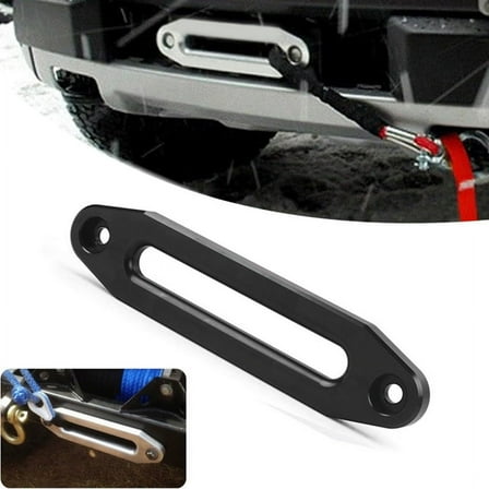 6 Inch 12000 Winch Rope Guide Hawse Aluminum Fairlead Road 4WD Rope Silver Rope Guide Wire Guide Black