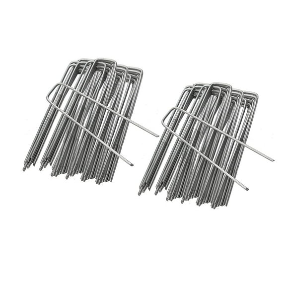 Zhoulong Wind Landscaping Metal Garden Stakes with 100 Pack Heavy-Duty Nails