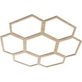 thumbnail image 2 of 40"OD x 17 1/8"ID x 1/4"T Florin Wood Fretwork Pierced Ceiling Medallion, Alder, 2 of 3