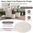 thumbnail image 3 of Euroco Large Concrete Planter Set of 3, 16.93"+13.78"+11.02" Dia Round Stackable Flower Pots with Drainage Holes and Rubber Plug,Modern Decorative Pots for Patio Garden Balcony Indoor Outdoor, 3 of 9