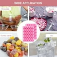 thumbnail image 3 of 4 Pcs Sugar Molds,Silicone Candy Molds for Hard Candy Making,55 Cavity Chocolate Candy Molds,Round Candy Molds for Bear Candy(Pink), 3 of 7