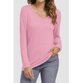 thumbnail image 3 of Fantaslook V Neck T Shirts for Women Long Sleeve Tops Solid Color Tee Casual Shirts, 3 of 8