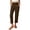 AB896 Brown, variant on Women Breathable Straight Leg Pants Solid Color Elastic Waist Trousers With Pockets Ladies Party Play Dress Pants Khaki Size S