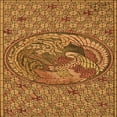 thumbnail image 1 of Ahgly Company Machine Washable Indoor Square Transitional Saddle Brown Area Rugs, 7' Square, 1 of 7