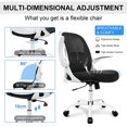 thumbnail image 4 of Primy Ergonomic Office Chair Desk Chair with Adjustable Lumbar Support(White), 4 of 6