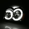 thumbnail image 7 of AKKON - Fits 2005 2006 2007 Jeep Grand Cherokee LED [C-Tube] Light Bar Projector Chrome Headlights Pair Left + Right, 7 of 7
