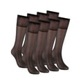 thumbnail image 2 of Deago 4 Pairs Women's Sheer Knee Highs Pantyhose with Reinforced Toe - 20D Nylon Stockings for Women (Black), 2 of 9