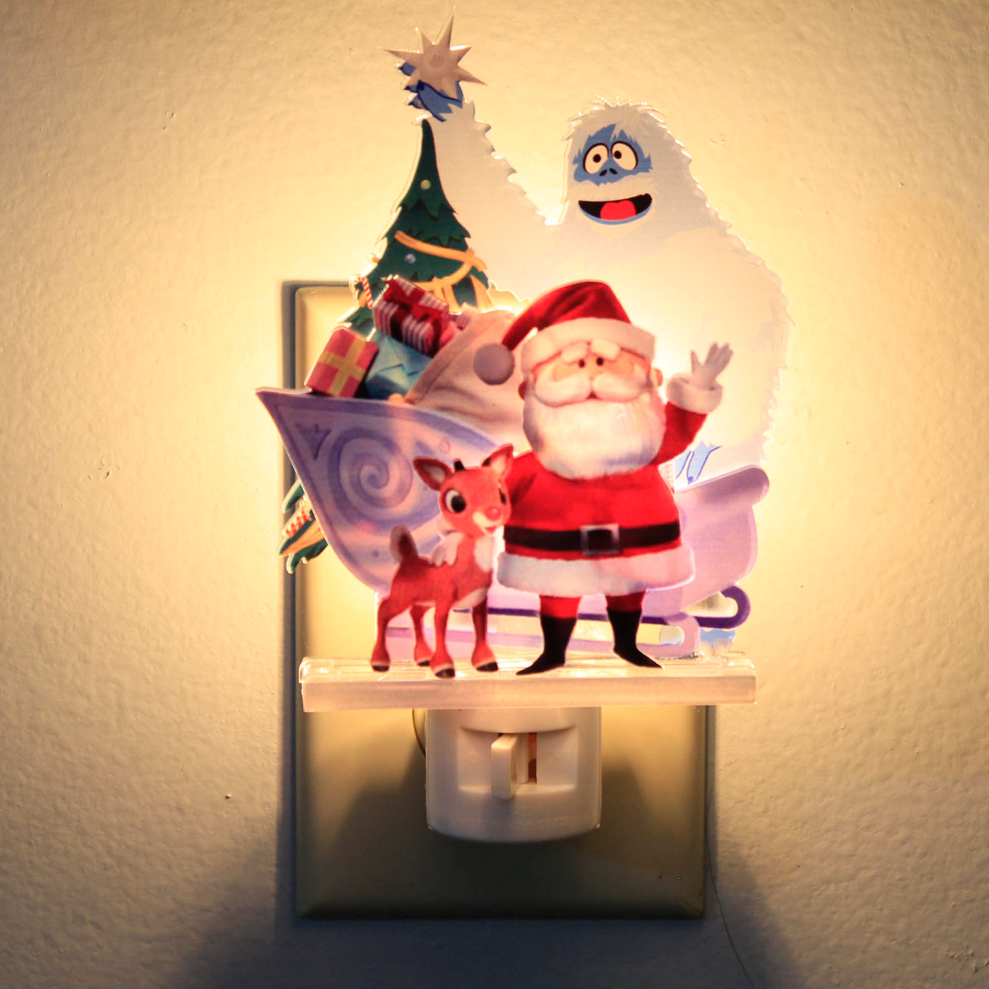 Roman 6.00In Rudolph Night Light, Plastic, Red Nosed Reindeer 134106