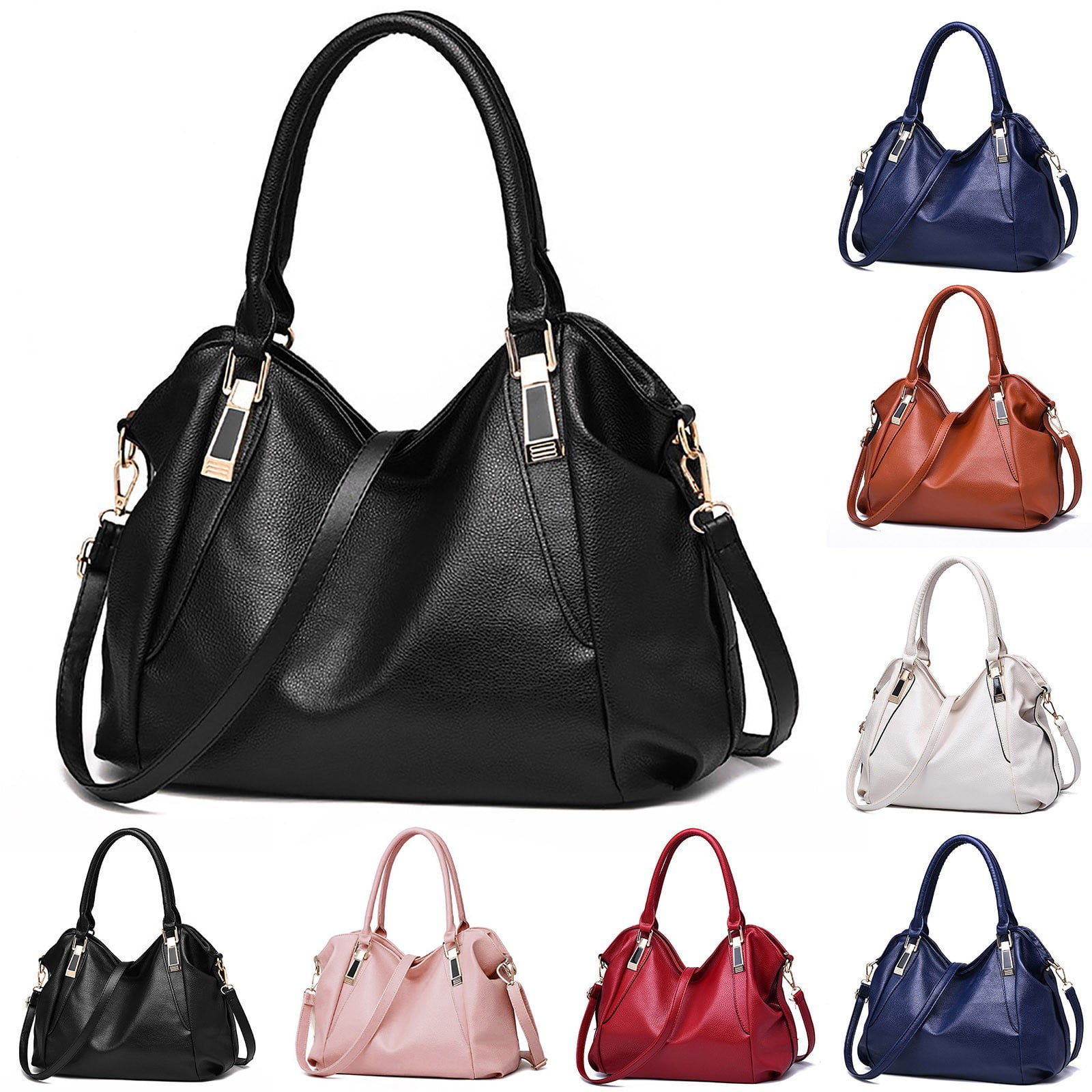 JUYGO Purses and Handbags Women Fashion Tote Bag Shoulder Bags Top Handle Satchel Purses Washed Synthetic Leather Handbag Four Seasons