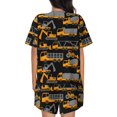 thumbnail image 6 of Sigee Yellow Excavator for Sleepwear Casual Pjs with Pockets Women's Pajamas Sets Shorts 2 Piece Short Sleeve Lounge Sets Small, 6 of 9