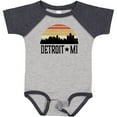 thumbnail image 3 of Inktastic Detroit Michigan Skyline Retro Boys or Girls Baby Bodysuit, 3 of 5