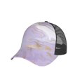 thumbnail image 7 of Disketp Lavender Glitter Foil Stripes Print Trucker Hat Men Women - Mesh Baseball SnapBack Cap, 7 of 7