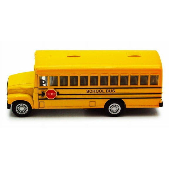 School Bus, Yellow - Kinsmart 5107D - 5" Diecast Model Toy Car