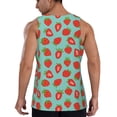 thumbnail image 3 of Easygdp Hand Drawn Strawberry Men's Tank Top, Sleeveless Muscle T Shirts, Breathable, Quick-Dry, Loose for Gym, Running, Fitness - 3X-Large, 3 of 9